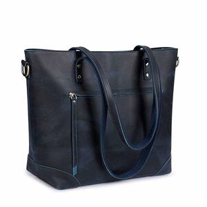 S-ZONE VINTAGE LEATHER TOTE BAG‎